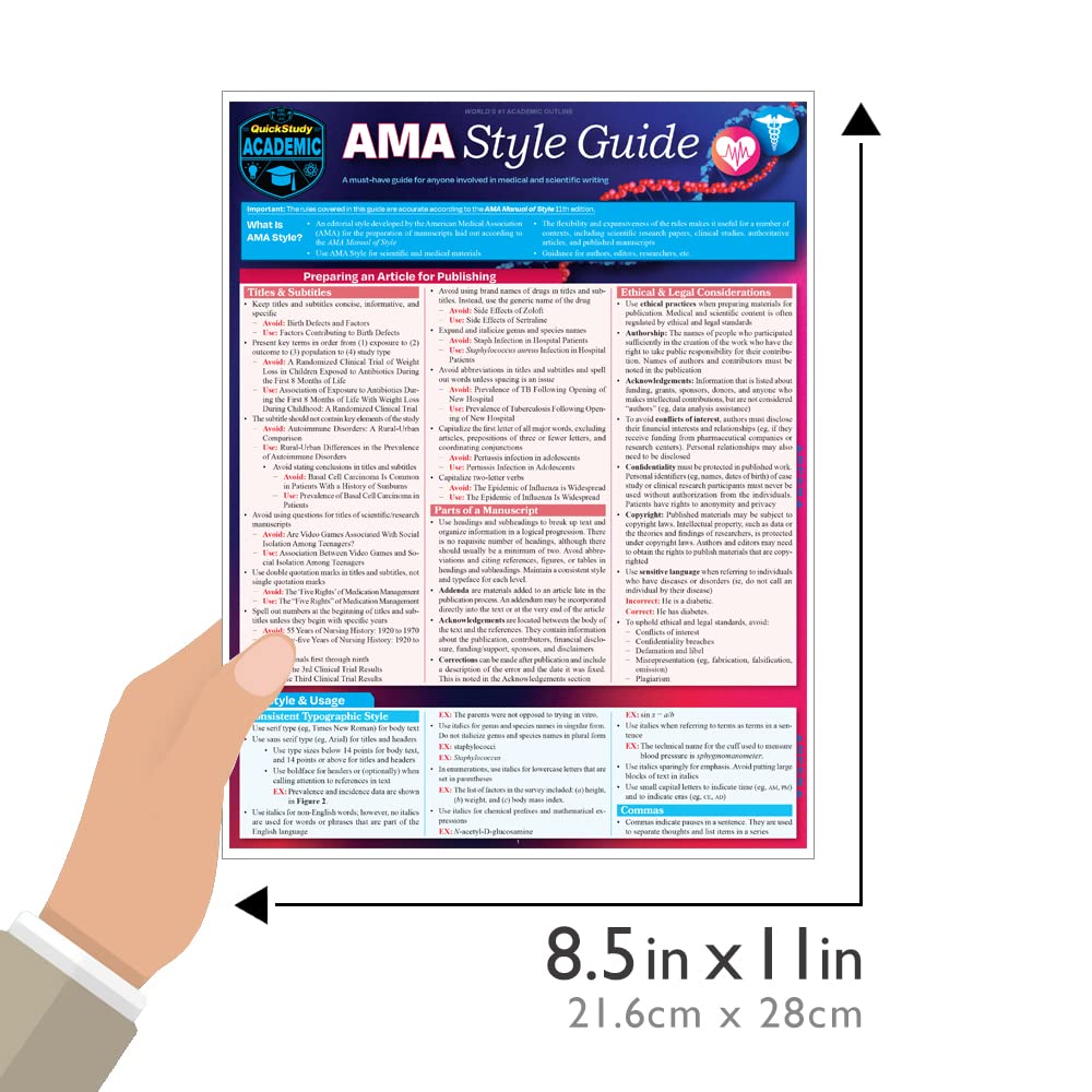 Mua AMA Style Guide for Science & Medical Writing: QuickStudy Laminated ...