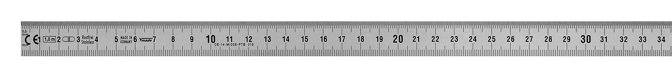 VOGEL 1012020100 - Regla flexible DIN 2768m Largo 1000 mm - Sección 18 X 0,5 mm