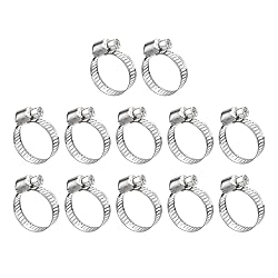 uxcell Worm Gear Hose Clamp, 12pcs