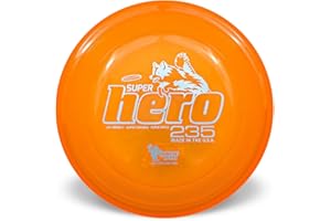 Hero Disc USA Superhero 235 K9 Candy Plastic Dog Frisbee, Outdoor Dog Toy and Pet Frisbee, Puncture Resistant Dog Flying Disc (Orange)