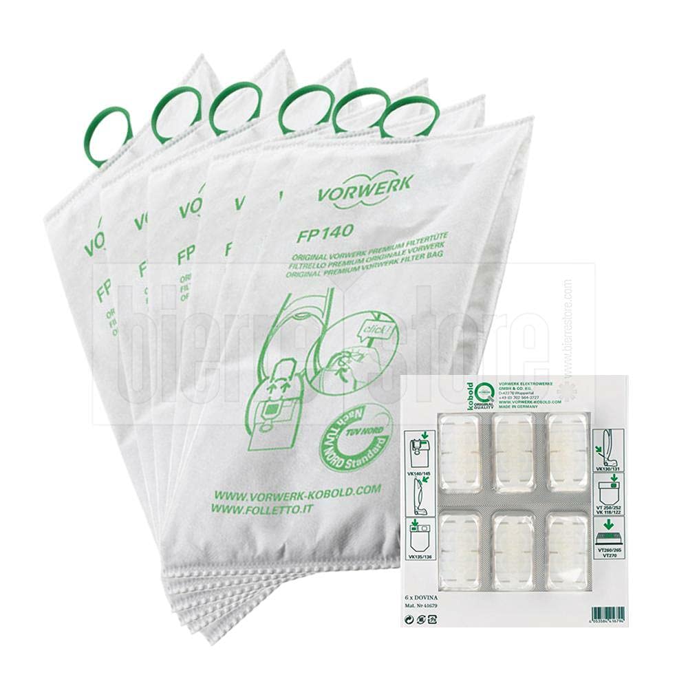 Vorwerk 05092 Folletto FP 150 6 Bags 6 dovina Original, Microfibre