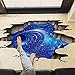 Amaonm Creative 3D Blue Vastness Universe Sky Planet Space Wall Decals Mural Removable DIY Wall Stickers Decor for Home Walls Floor Ceiling Kids Nursery Room Boy Girls Bedroom Bathroom Living Room