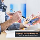 Nicpro 12 PCS Artist Paint Brush Set for Acrylic Oil Watercolor Gouache view 4