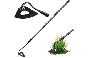 Garden Hoe, 56" Hollow Hoe Garden Tool with Long Handle and Sturdy Blade for Digging, Weeding, Hoeing, Cutting and Loosing So