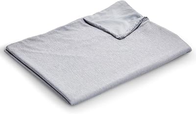 EXQ Home Weighted Blanket Cover 41x60-Twin Size Premium Soft for Kids Weighted Blanket with Zipper,Machine Washable Duvet Cover for Hot Sleeper in Summer(Grey,Duvet Cover Only)