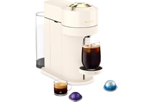 Nespresso Vertuo Next Coffee and Espresso Maker by DeLonghi, Creamy White with Gold (Renewed)