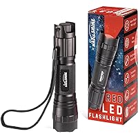 WAYLLSHINE Stepless Dimming Red Light Flashlight, 620nm-630nm High Purity, Adjustable Brightness and Focus for Night Observat