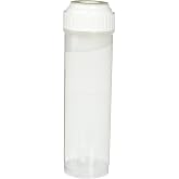 Hydronix EC-2510C Clear Empty Standard Size Water Filter Cartridge, Durable Construction Universal Pre/Post Use 2.5 x 10