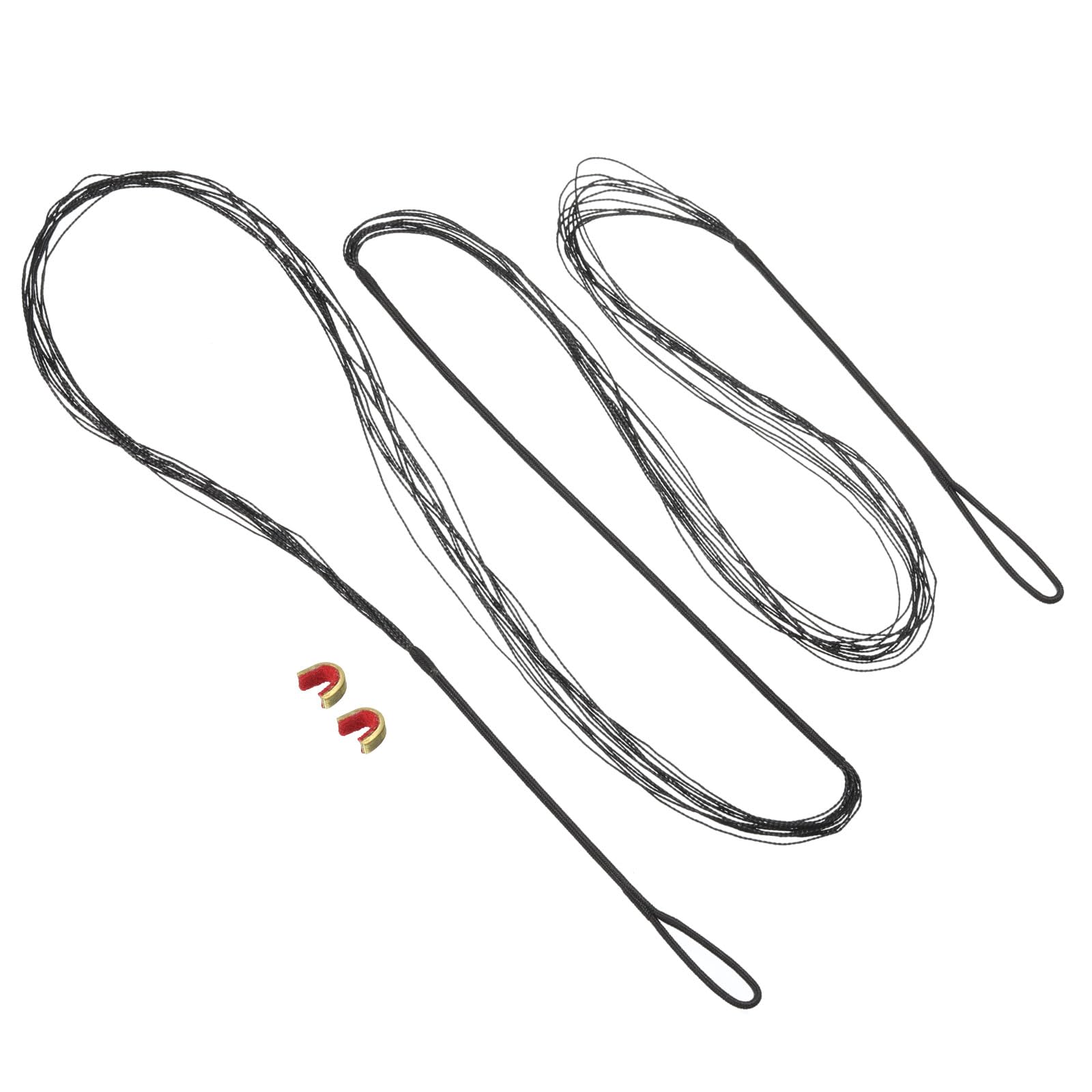 PATIKIL Bow String Replacement,12 Strands Recurve Bowstring with Nock Point for AMO 64" Traditional Recurve Bow, Black