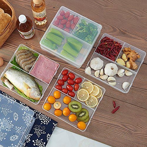 3Pcs 1.5L Microwave Kitchen Storage Box for Refrigerator Food Vegetable Fruit Organizer Container