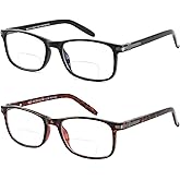 LKEYE Bifocal Reading Glasses Men Women Blue Light Computer Readers Wide Frame Progressive Clear Top Fashion Designer Eyewear