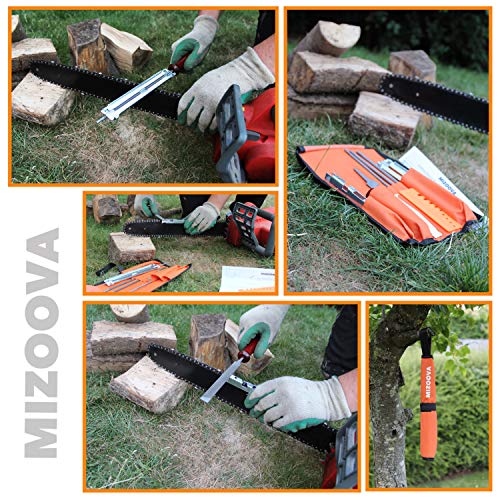 Mizoova - Kettensägen Schärfer 10 Teilig Schärfgerät Kit mit Rundfeilen 4.0-4.8 - 5.5 mm – Bild 8