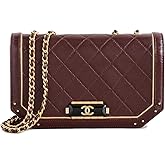 CHANEL Women's Pre-Loved Lambskin CC Clasp Flap Small Bag