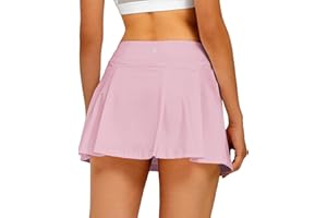 STELLE Women Tennis Skirt Golf Skorts Athletic High Waisted with Pockets Inner Shorts