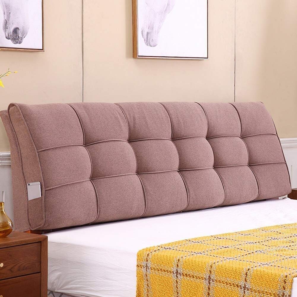 NJYT ベッドサイドクッションソフトケースウエストパッドベッド洗える四季利用可能 3色 5サイズ カラー：ライトコーヒー サイズ ...