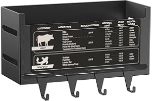 Sirozi Magnetic Storage Bin with Meat Temperature Chart, Suit for Traeger Ironwood 885, Pro Series 34, Pro Series 22, Pro D2 575, Pro 780, Ironwood 650, Z-Grills, Pit boss