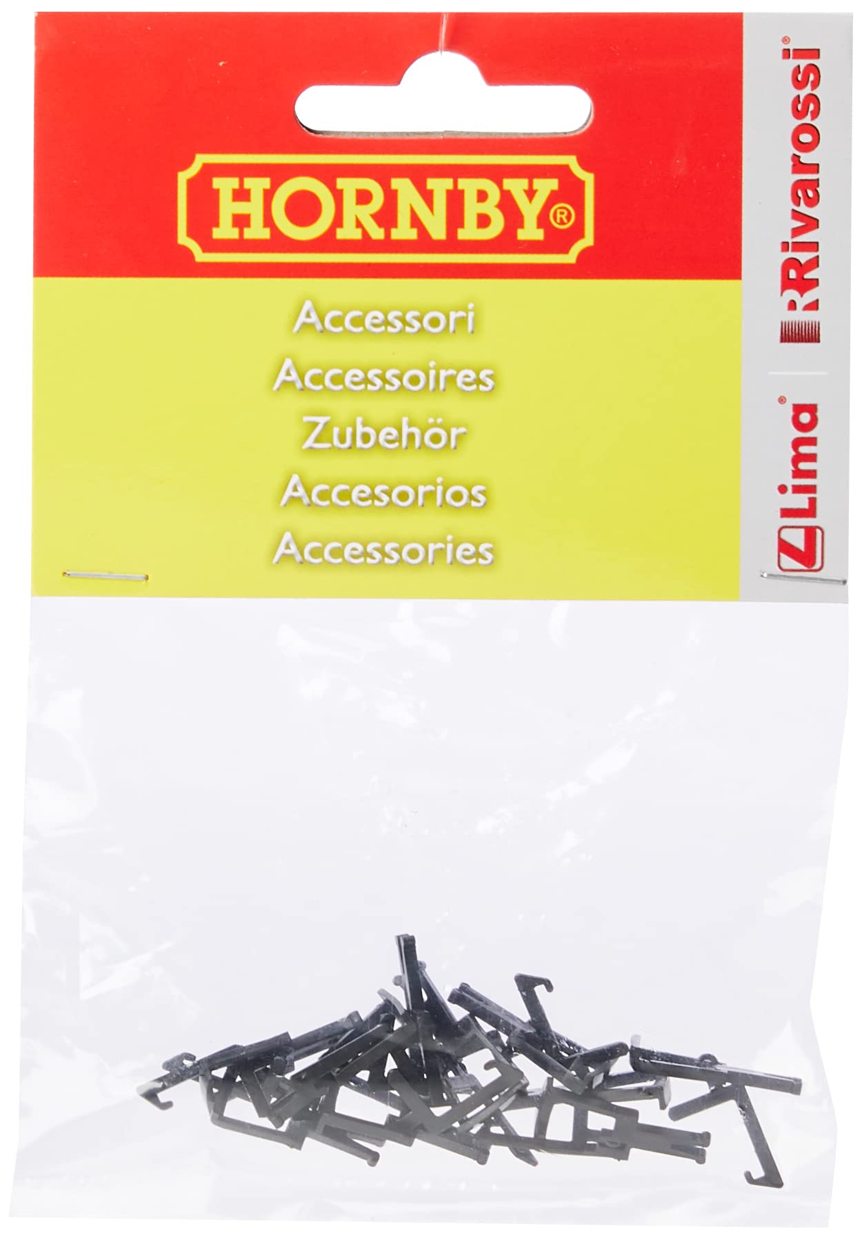 Hornby R8219 NEM Couplings - Spare Parts and Train Accessories for Hornby OO Gauge Model Railway Sets, Coupling and Modelling Tools - NEM Couplings (Pack of 10), Scale 1:76