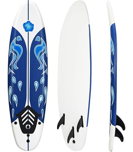 GYMAX Surfboard, 6FT Stand Up Paddle Board with Removable Fins