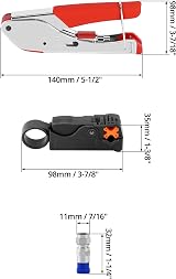 QWORK 22PCS Coax Cable Crimping Tool Set with Stripper and F Connectors view 6