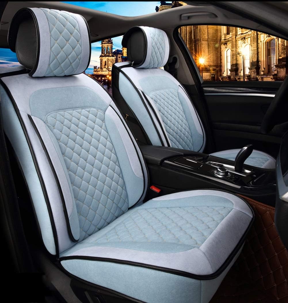 light blue seat covers