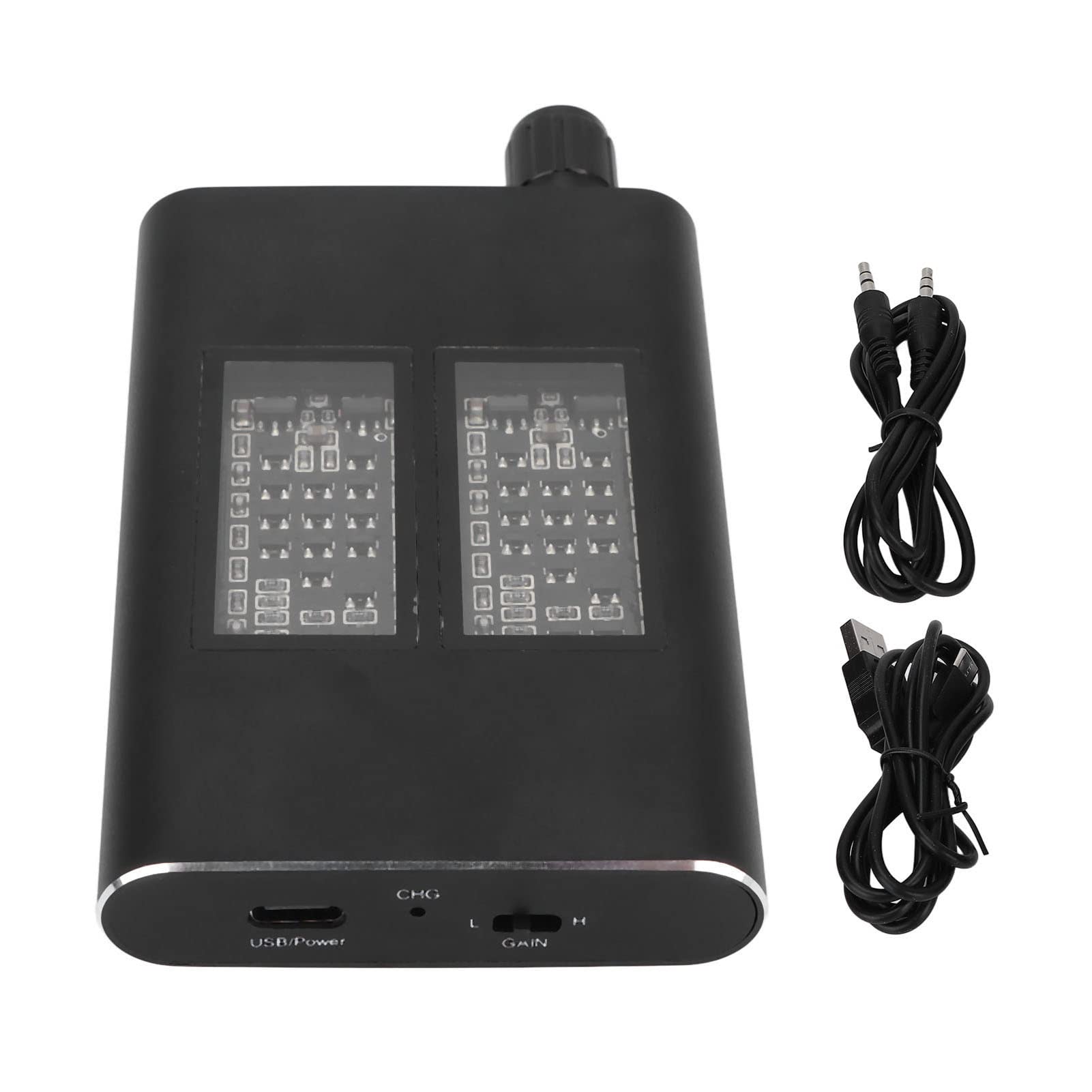 3.5mm/ Type C Headphone Amplifier, 2 Stage Gain Switch and Bass Boost, 16‑600Ω HiFi Headphone Amp, Volume Control and Aluminum Alloy Shell