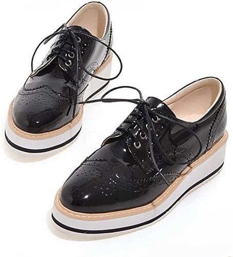 platform wingtip shoes