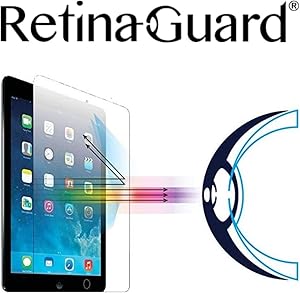 RetinaGuard iPad mini 3 Anti UV, Anti Blue Light Tempered Glass Screen Protector Compatible With iPad mini and iPad mini 2, SGS and Intertek Tested, Blocks Excessive Harmful Blue Light, Reduce Eye Fatigue and Eye Strain