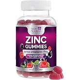 Zinc Gummies 50mg - High Absorption Immune Support &amp; Antioxidant - Extra Strength Gummy - Premium Zinc Supplement for Skin, Bone &amp; Heart Health - Chewable, Tasty Natural Berry Flavor - 120 Gummies