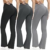 Shgiloo 3 Packs Women's Flare Leggings with Pockets