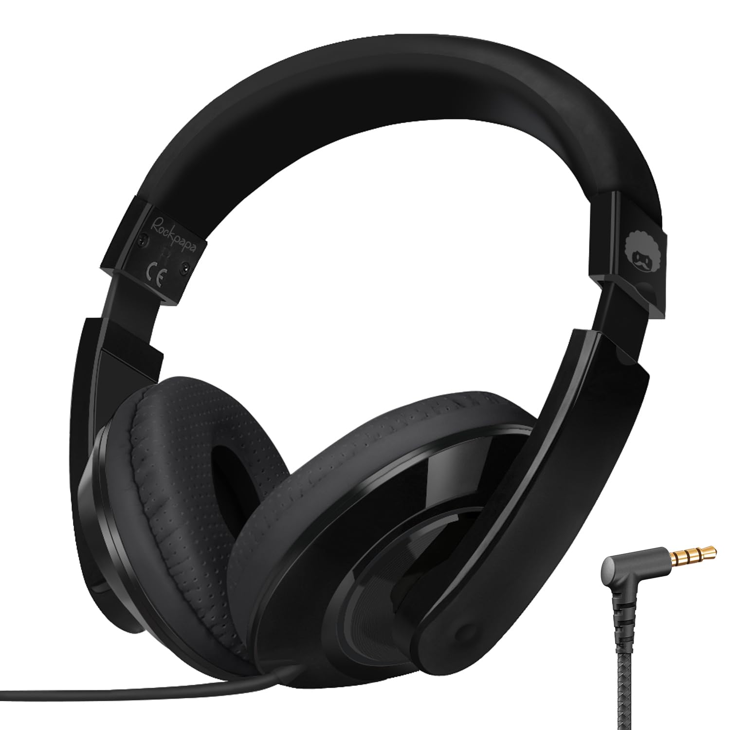 Photo 1 of rockpapa Comfort Kids Headphones for School, Lightweight Childrens Boys Girls Teens Over-Ear Headphones Wired 3.5mm for CD DVD Player Tablet Phone Travel Black