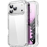 AICase for iPhone 17 Pro Max Case Clear 3 in 1 Heavy Duty Drop Protection Full Body Rugged Shockproof/Dust Proof 3-Layer Military Protective Tough Durable Cover for iPhone 17 Pro Max 6.3"_910