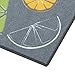 Carvapet 2 Pieces Non-Slip Kitchen Mat Set Rubber Backing Doormat Runner Rug Set, Lemon Design (Grey 15