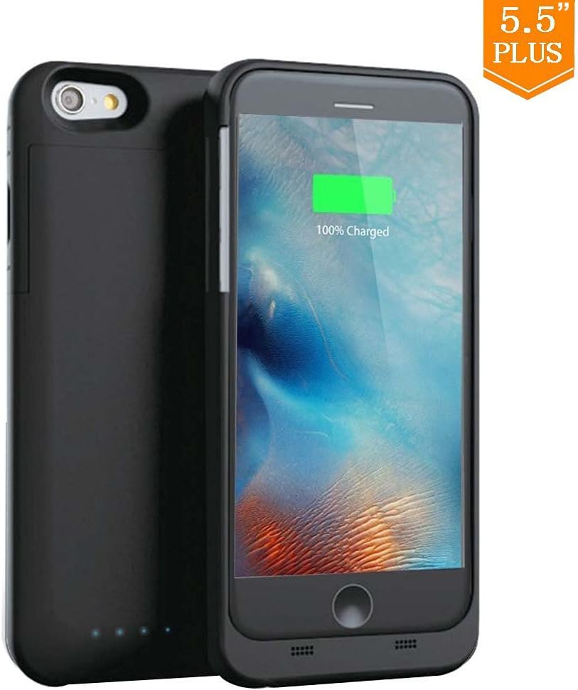 COOLEAD® Maxnon [MFi Apple Certified] 4000mAh Extended Battery Backup Charger Battery Charger Case Backup Power Bank Pack For iPhone 6 plus/iPhone 6s plus 5.5" - Black