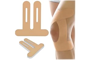GTAGKOMMEN 10 Pcs Kinesiology Tape for Knees, Knee Tape Beige, precut Kinesiology Tape for Knees Hypoallergenic & Breathable & Waterproof & Comfortable, Knee Tape for Knee Pain Relief pre Cut, Adhesion 4-7 Days