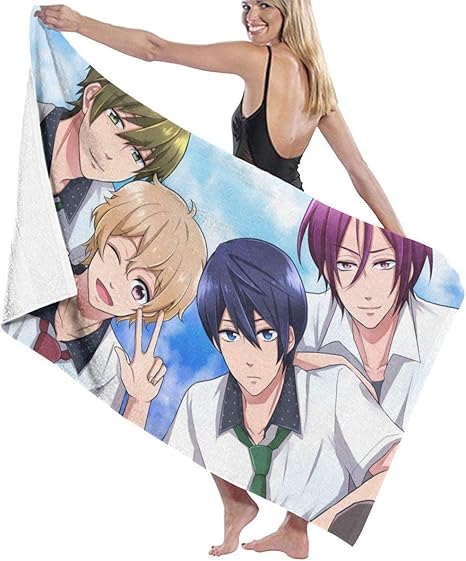 Amazon 松岡凛free 1 ビーチタオル 速乾 超吸収性 バスタオル 軽量 大きい 抗菌防臭 家庭用 海水浴 旅行用 ビーチマットクイックドライタオル タオル ホーム キッチン オンライン通販