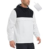 baleaf Men's Rain Jacket Water Resistant Hiking Windbreaker Packable Running Golf Gear Hood Raincoat Reflective