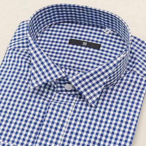 Amazon スーツセレクト メンズ Suit Select ウイングカラードレスシャツ ブルー 白 チェック ダブルカフス ゴムカフス付 Bl 3やや細め ブルー 3780 シャツ 通販