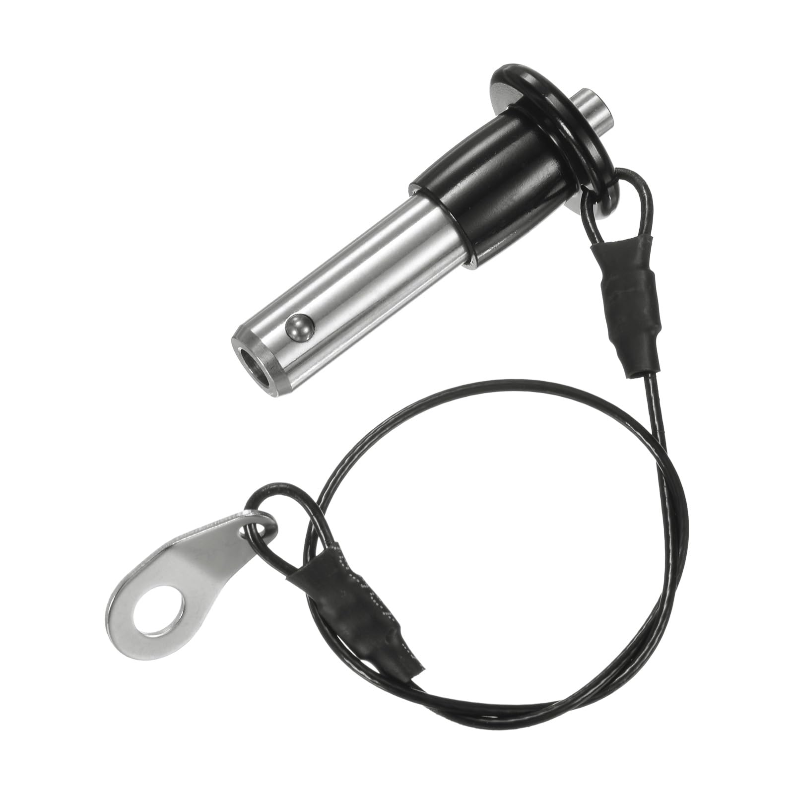 M METERXITY Push-Button Ball Locking Pin, 25/64" [10mm] Dia., 25/32 [20mm] Usage Length Quick Release Lock Pins W Lanyard Cable for Speaker/Aviation/Gym/Machine [304 Stainless Steel]