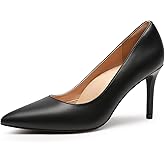 DREAM PAIRS Women's High Heels Pump Closed Pointed Toe Slip On Stiletto Dress Shoes Fashion Wedding Bridal Work Office Comfortable Pumps Shoes