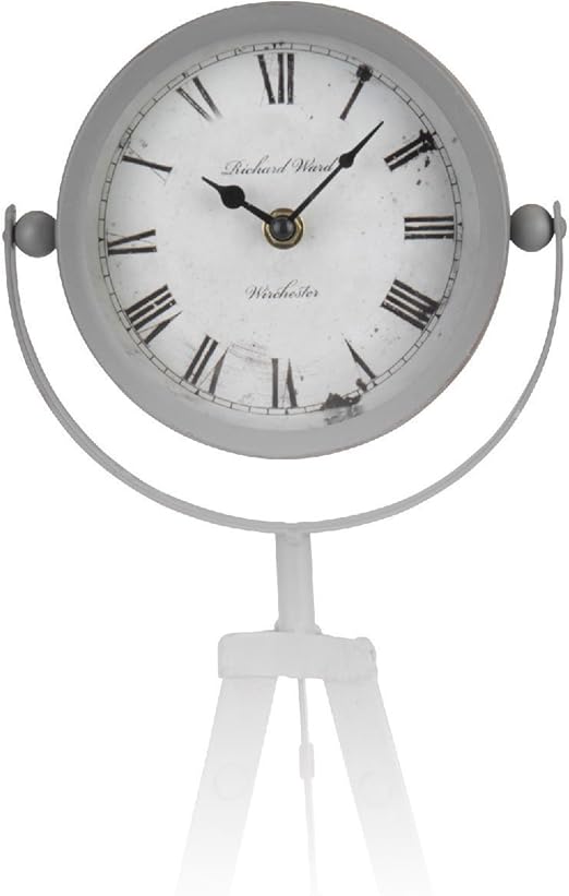 15 cm Vintage Table Clock With Legs For Stylish Interiors (White) Amazon.co.uk Kitchen & Home