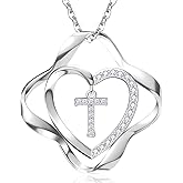 RIVIKO Valentines Day Gifts for Her-Love Knot Initial Necklace,925 Sterling Silver Letter Pendant Necklaces,Personalized Alphabet Jewelry Christmas Birthday Gifts for Women Wife Mom Friend