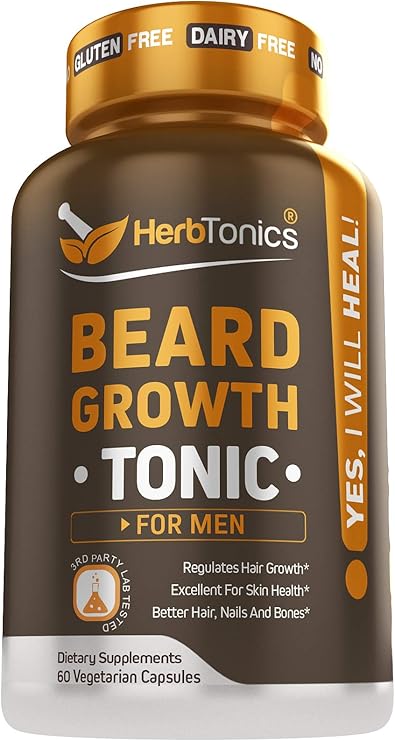 Amazon Com Beard Growth Vitamins Supplement For Men Thicker