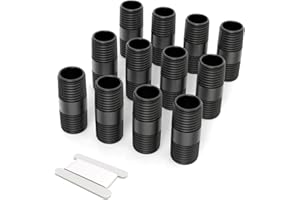 GASHER 12Pcs 1/2 Inch MNPT PVC Male Pipe Thread Sprinkler Head Pipe Riser Extension for Lawn Irrigation System,Length 2 Inch