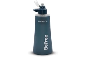Katadyn BeFree AC 1.0L Slate Blue - Ultralight Water Filter for Outdoor, Camping & Adventure, with Activated Carbon Filter & 