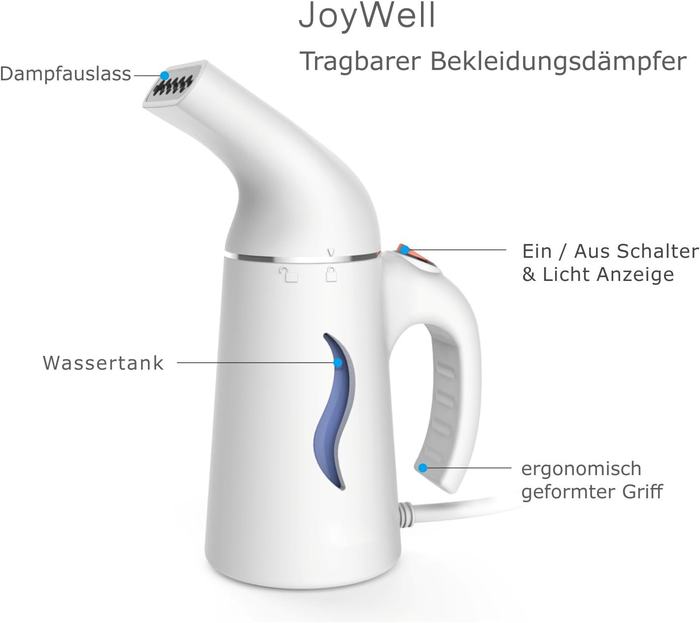 Joywell Plancha Vertical, vaporizador de Ropa, vaporizador de Tela ...