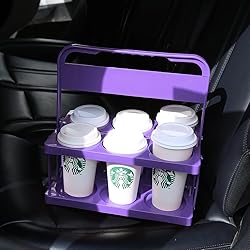 Bodaon 6 Cup Drink Carrier with Handle, Plastic Cup