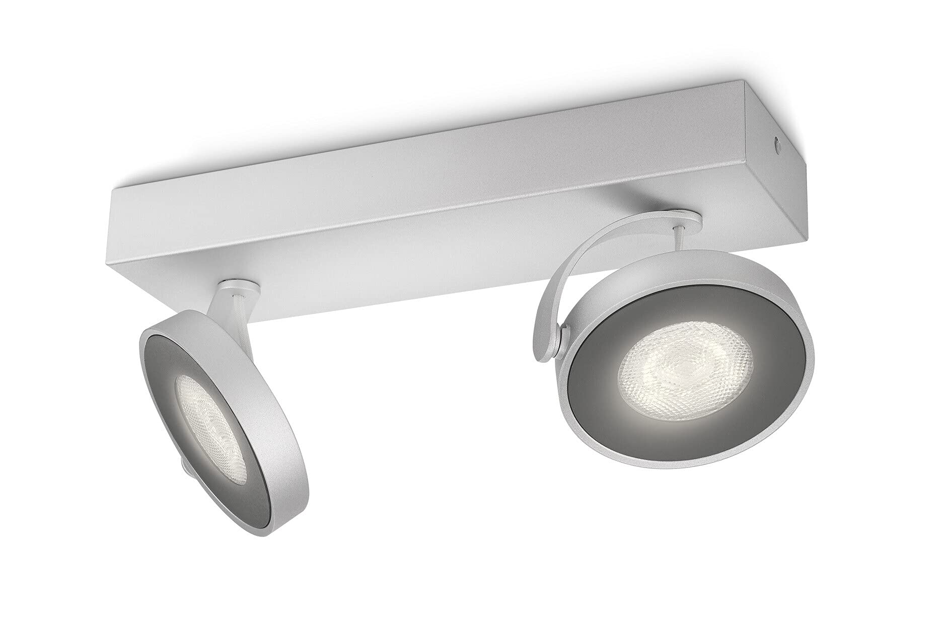 Philips, myLiving Clockwork, LED wall spotlight, single bulb, white, 531703116, Metal, Aluminium 8W 240.0V