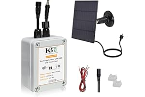 KBT KEEP BETTER TECH KBT 6V 6AH Rechargeable Battery & 12V 3W Solar Panel, Waterproof Replacement Li-ion Battery for Security Camera & Rechargeable Battery, Hunting Camera Outdoor, Electric gate, Lantern, Deer Game Feeder