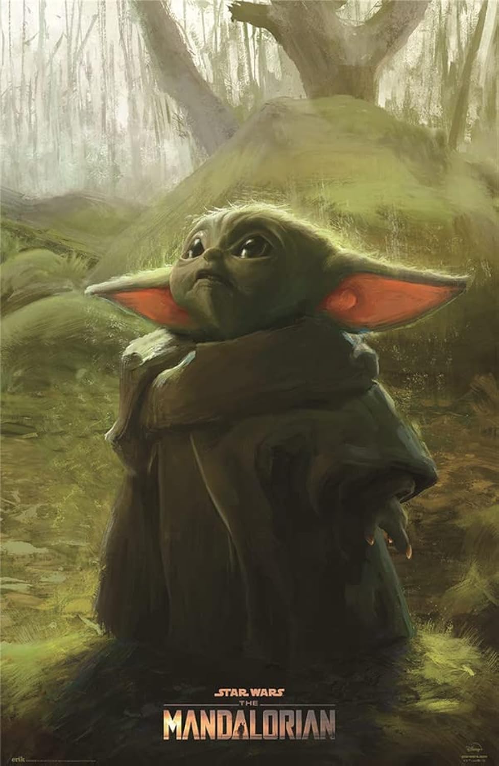 Baby Yoda The Mandalorian Poster Room Decoration 28 x 43 cm (11 x 17 inches)