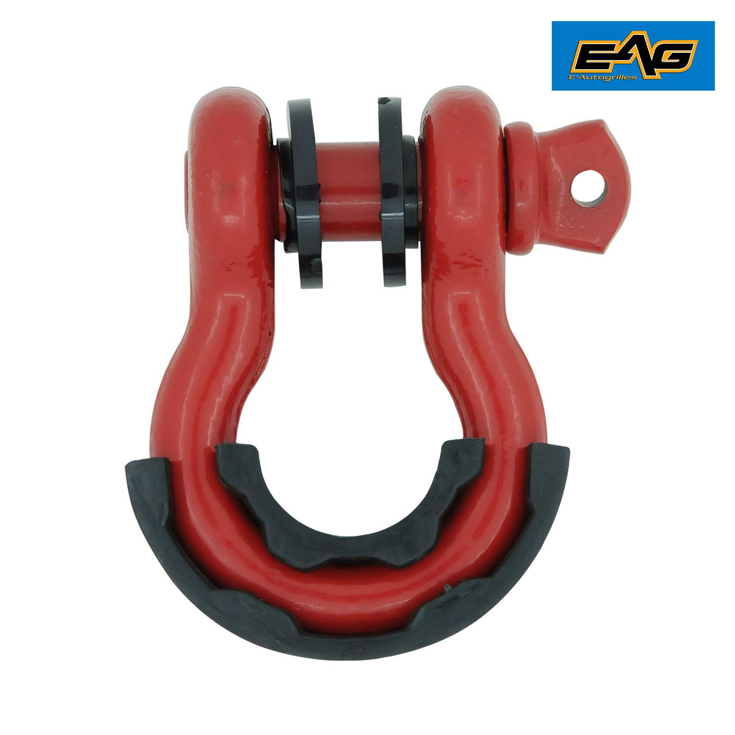 EAG 1 Pair 3/4 Inch Red DRing Shackles 4.75 Ton 9500 Lbs Capacity With